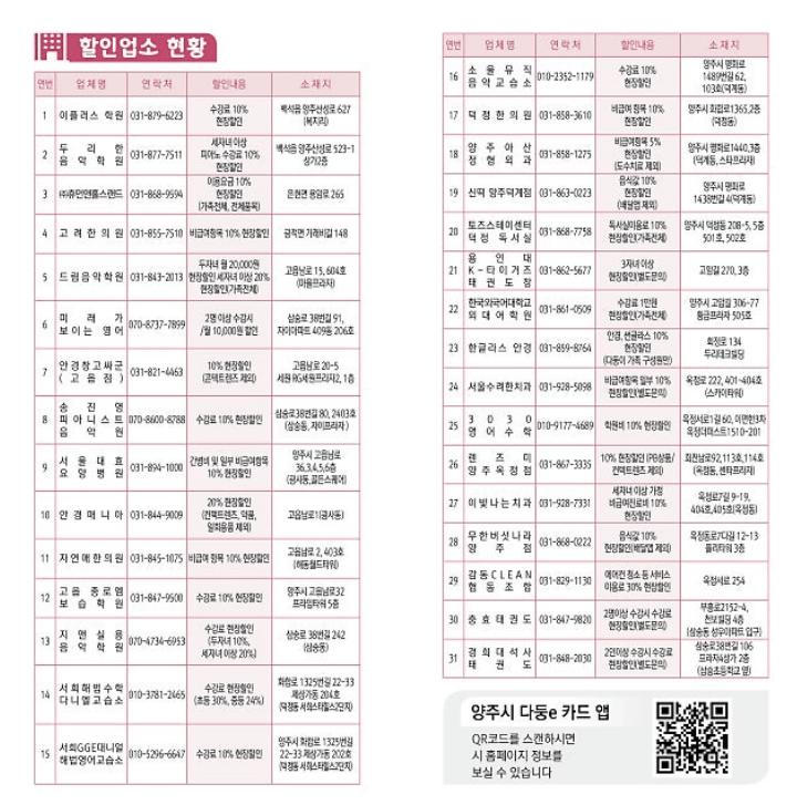 양주시 다둥e카드 다운로드
