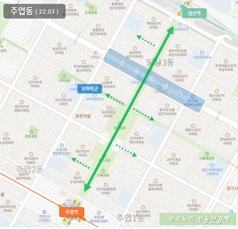 킨텍스역 주엽역, 마두역, 킨텍스 원시티 꿈에그린 아파트 18