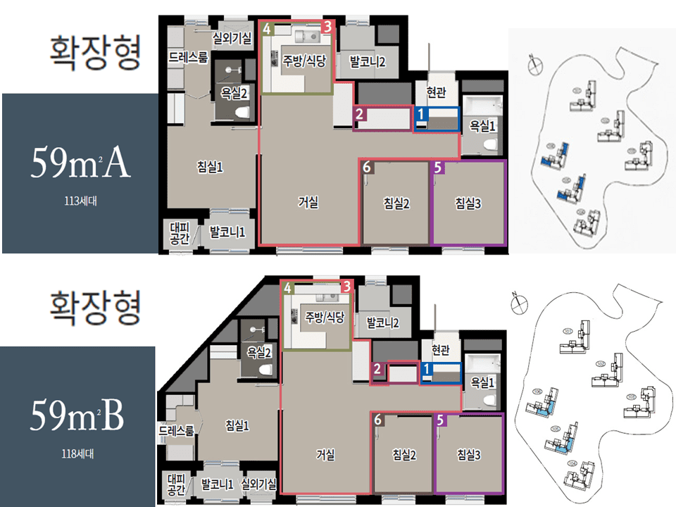 기흥푸르지오포레피스평면도1