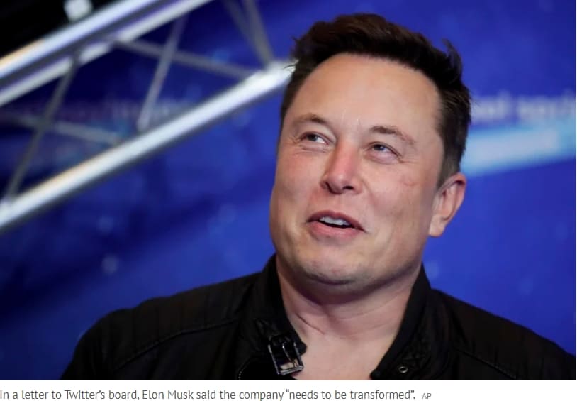 세계 최고 부자 &#39;머스크&#39;&#44; 트위터 100% 인수 선언 VIDEO: Elon Musk launches $58 billion hostile takeover of Twitter