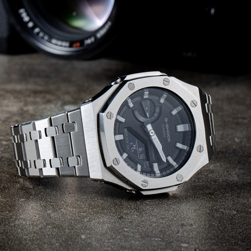  G-SHOCK 메탈 커스텀 지샥 GA-2100 지얄오크 AP 베젤 밴드