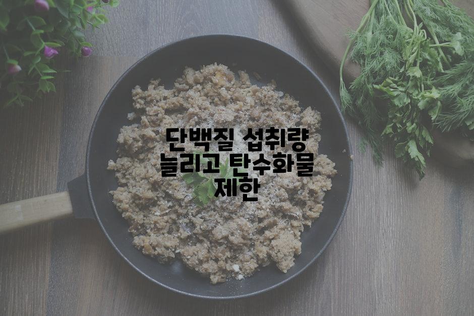 단백질 섭취량 늘리고 탄수화물 제한