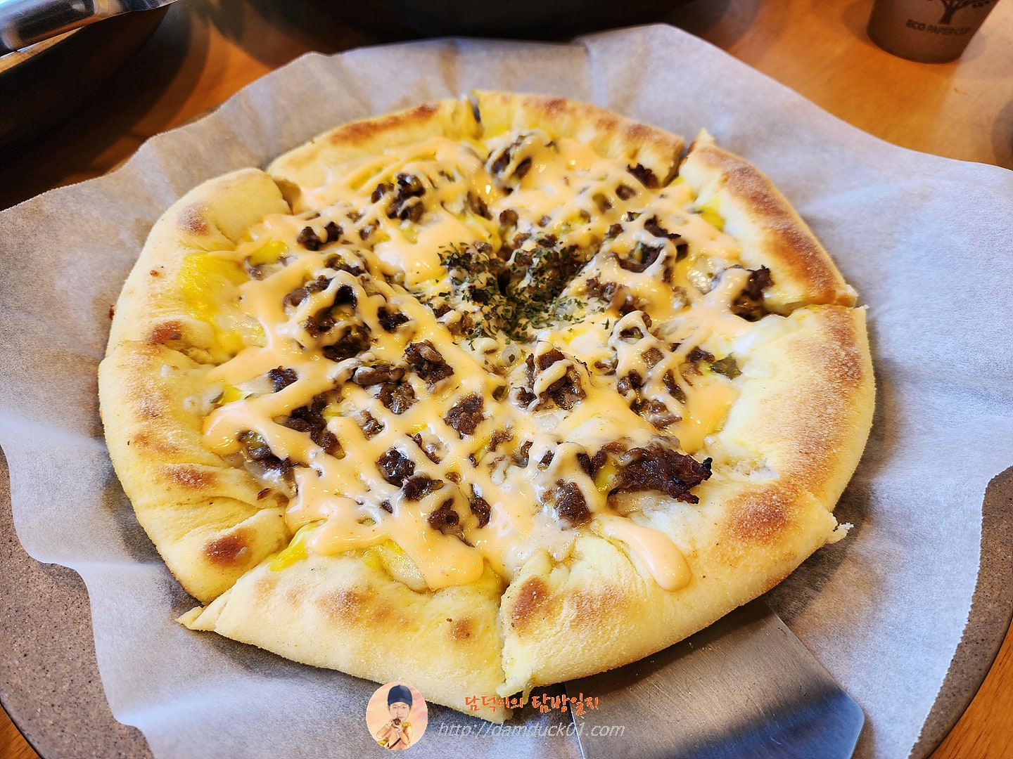 체다 퐁당 불고기 치즈 듬뿍 피자