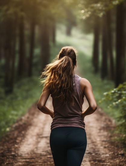 식후-2시간-혈당-낮추는-최고의-방법-숲속을-걷는-여성