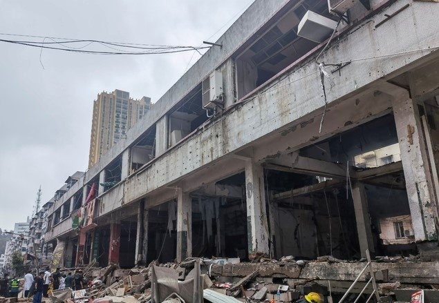  中, 스옌市에서 대규모 가스관 폭발 사고 발생