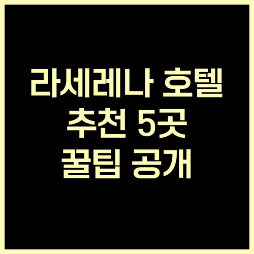 칠레 라세레나 여행 호텔 선택 팁 5