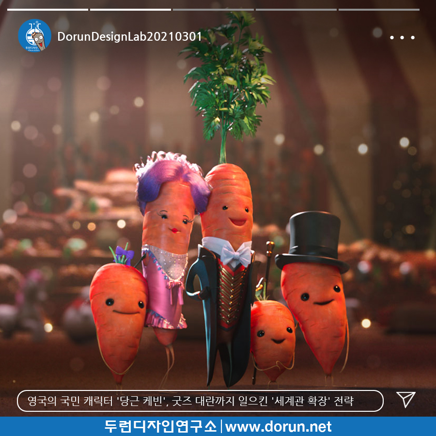  3월 1주차 두런콘텐츠뉴스#2-영국의 국민 캐릭터 '당근 케빈', 굿즈 대란까지 일으킨 '세계관 확장' 전략