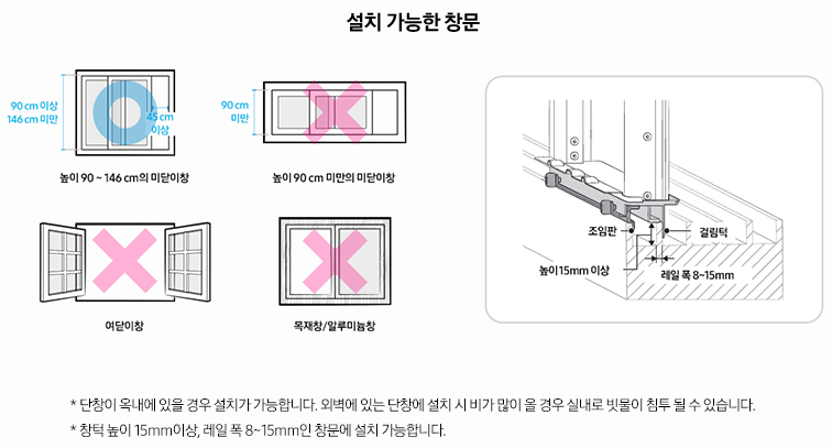 설치 가능한 창문