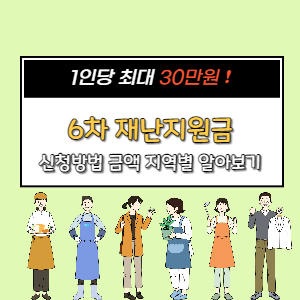  6차 재난지원금 신청방법 (지역별, 지원금액)