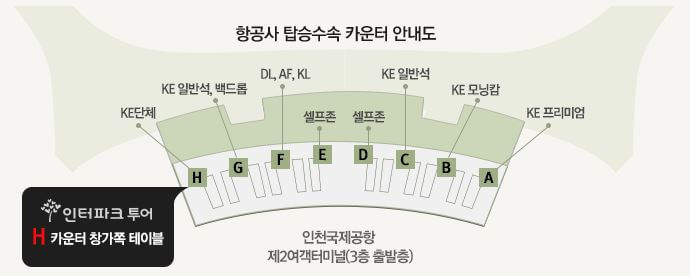 인천공항 2터미널 미팅장소가 표시된 지도