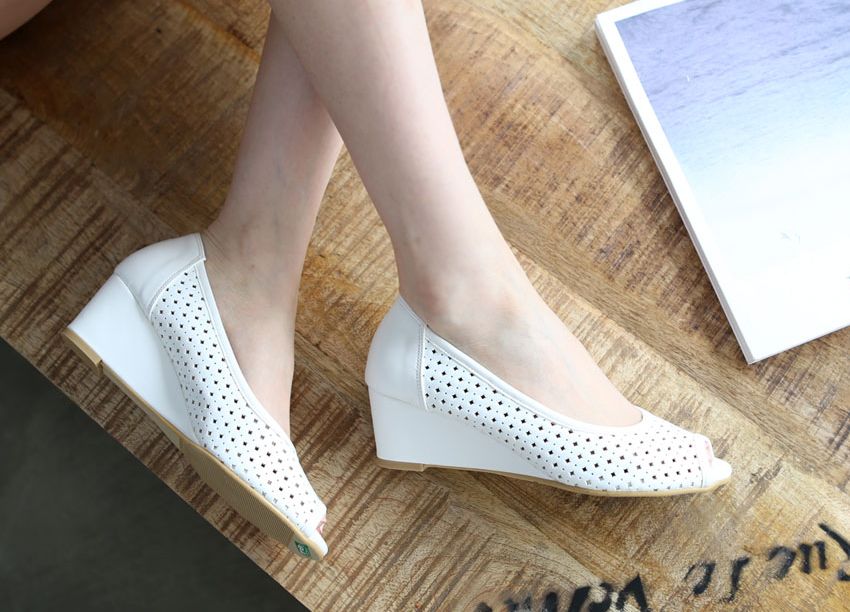  펀칭 5cm 토오픈 웨지힐