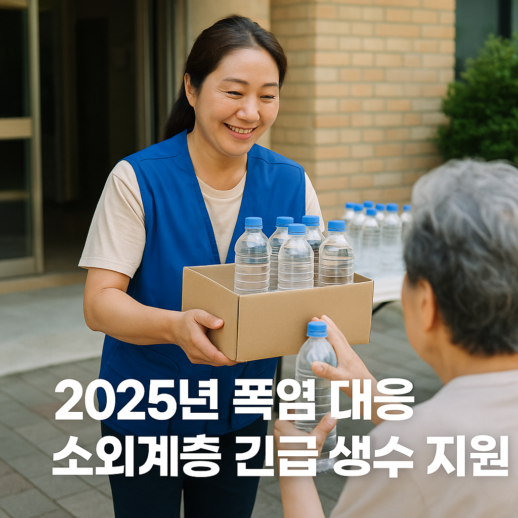 2025년 폭염 대응 소외계층 긴급 생수 지원