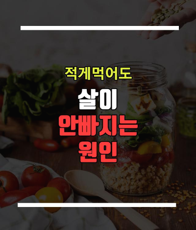 절대 하면 안될 다이어트 방법과 적게 먹어도 살이 안빠지는 원인