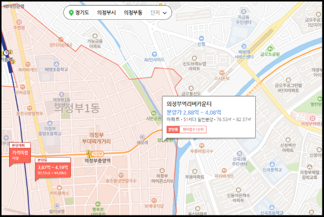  의정부역 리버카운티아파트 분양정보