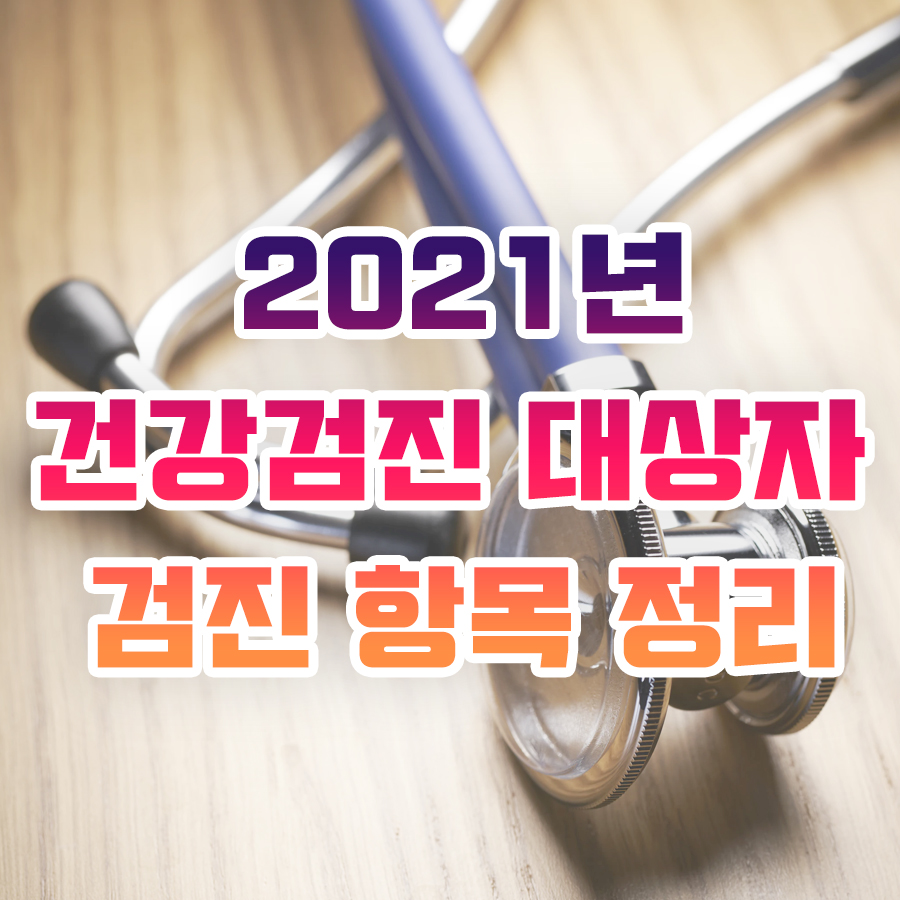  2021년 건강검진 대상자 조회 검진항목 정리