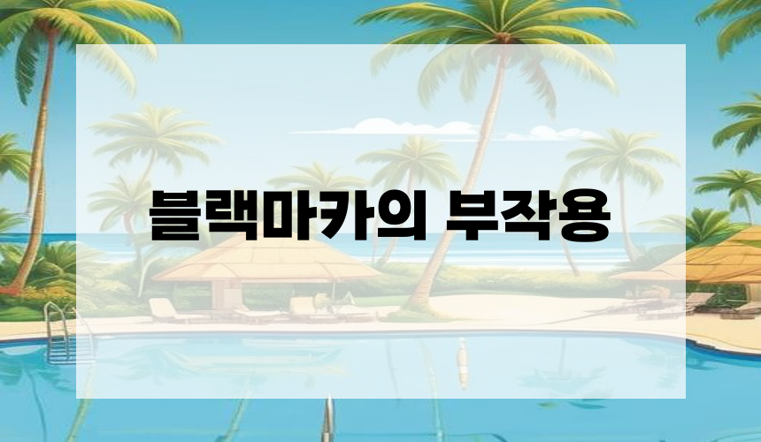 블랙마카의 부작용