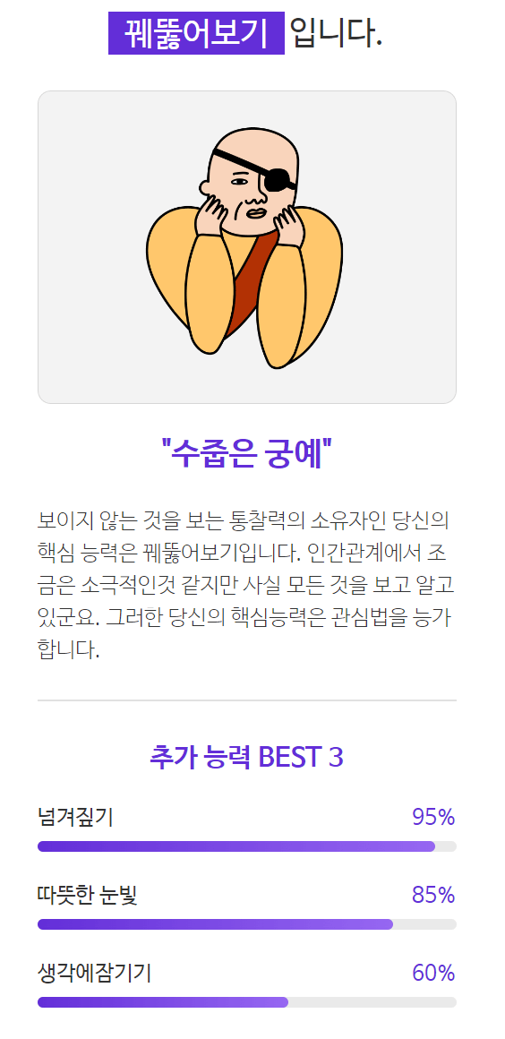 나의 핵심 역량 테스트