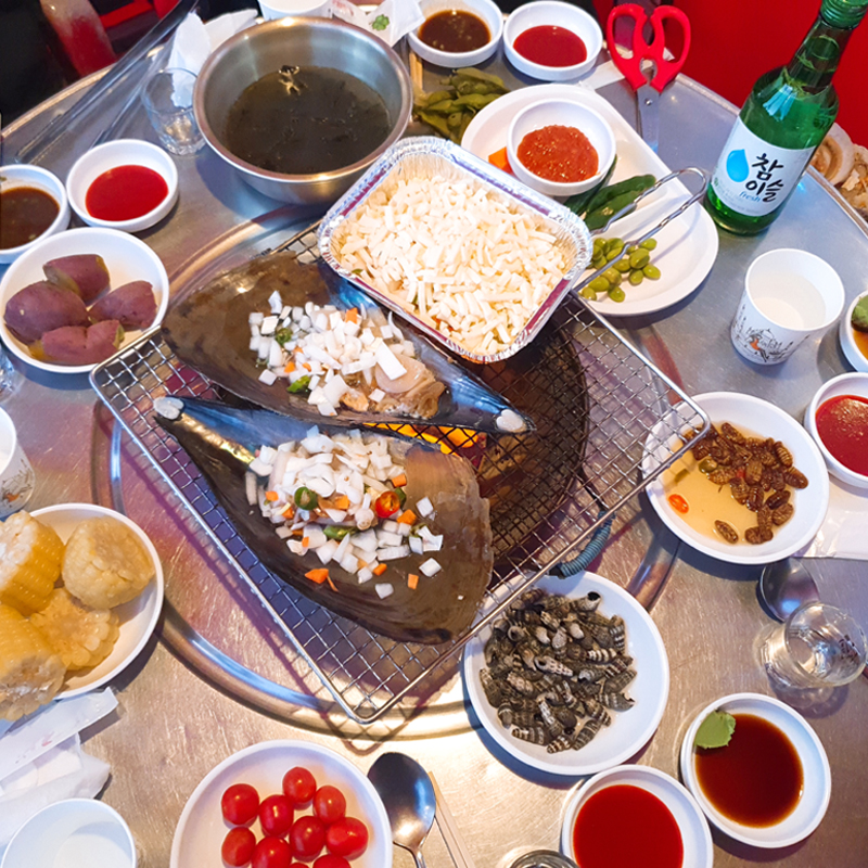  포장마차 감성 조개구이 맛집 불타는조개