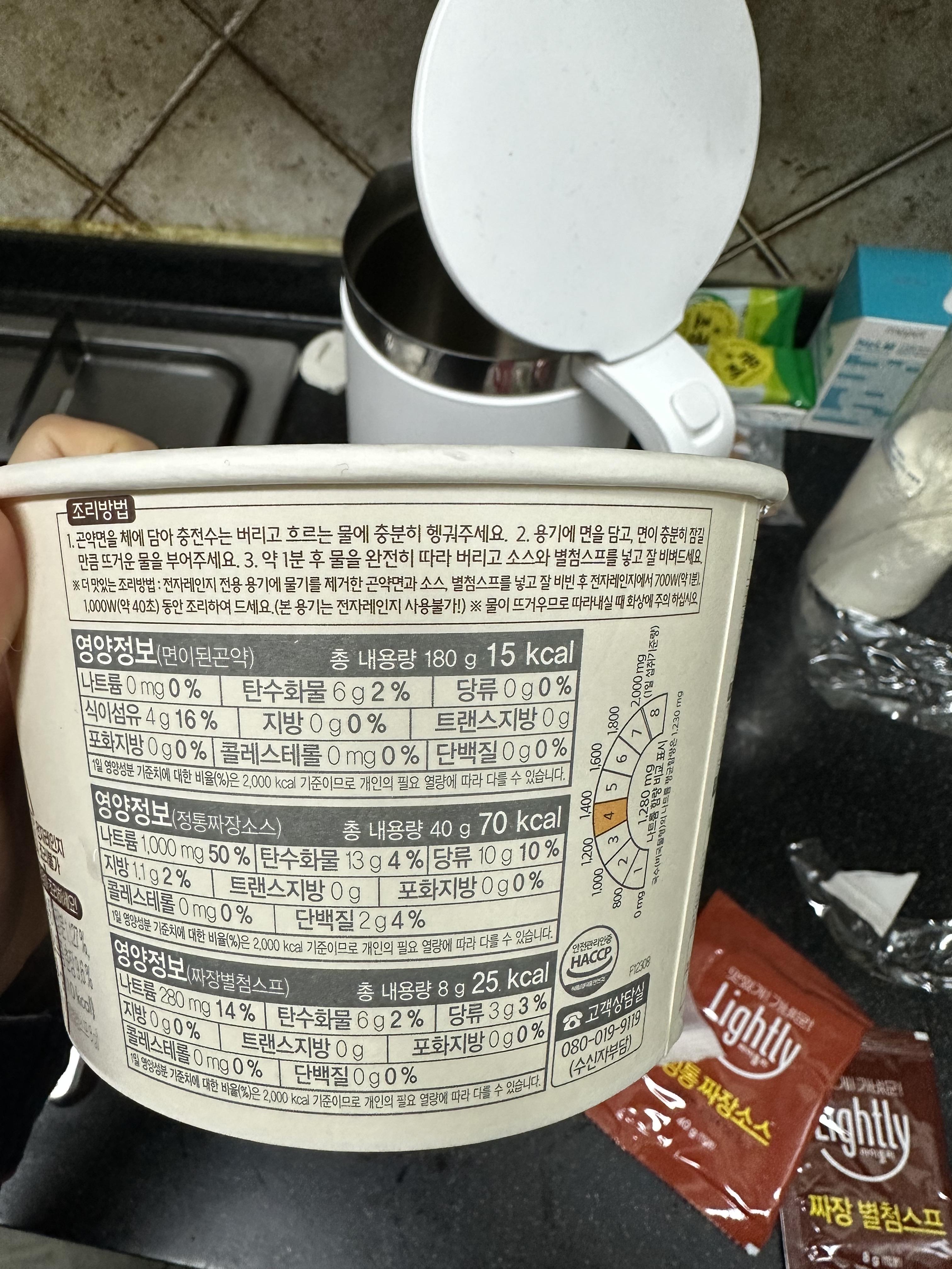 조리법 및 영양 정보