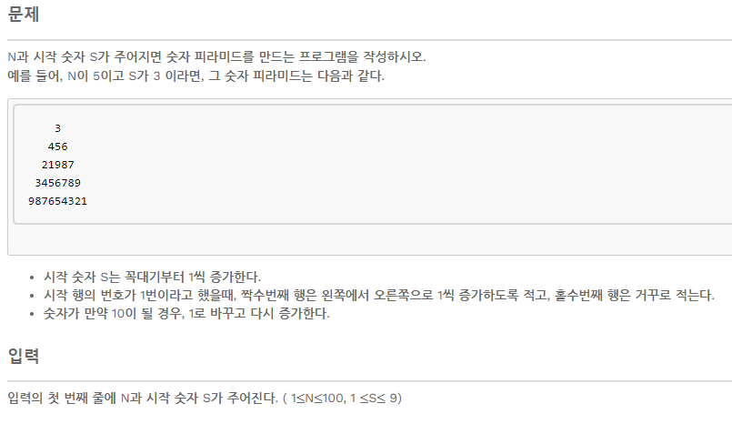  *다중 반복문* 숫자 피라미드(java, 알고리즘)