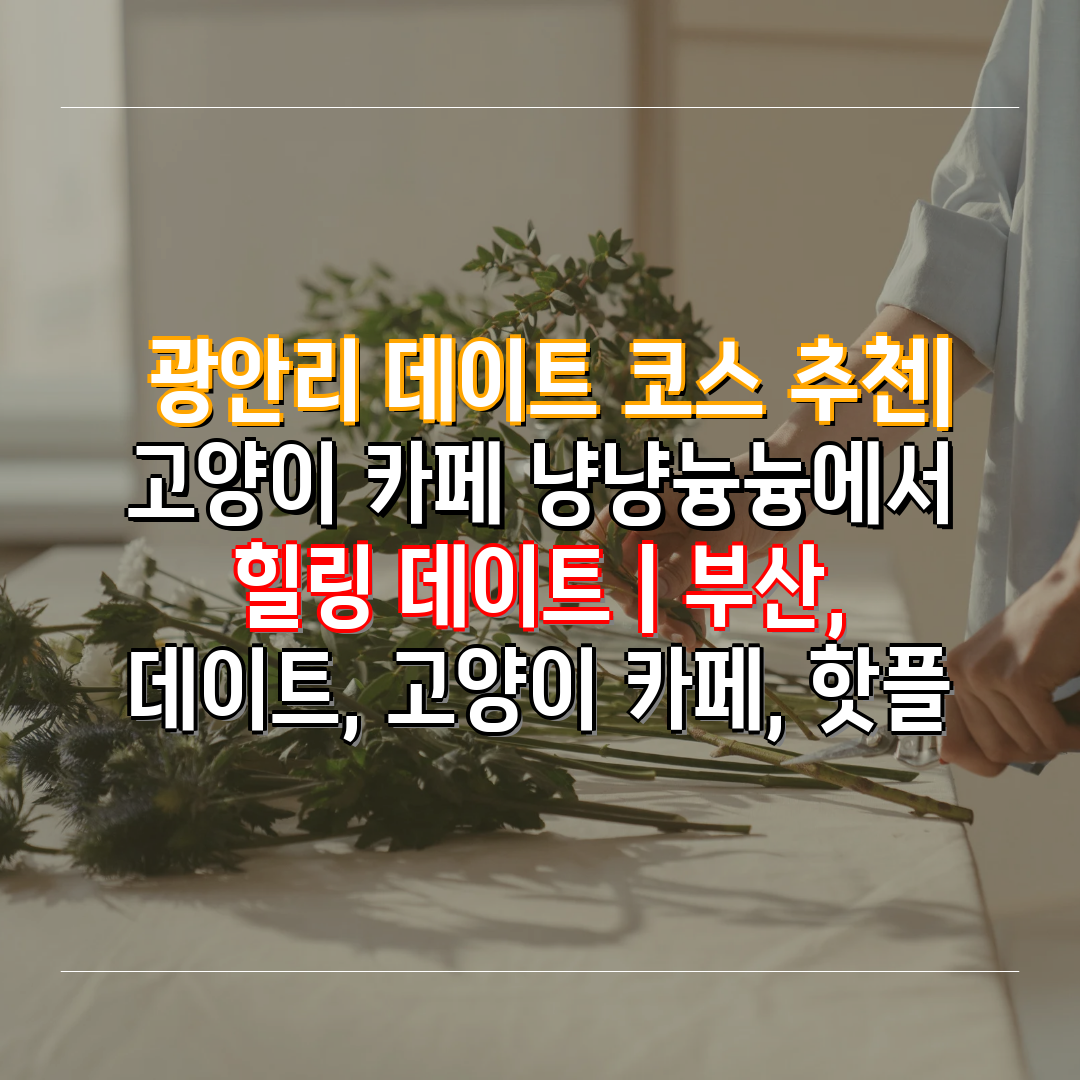  광안리 데이트 코스 추천 고양이 카페 냥냥늉늉에서 힐