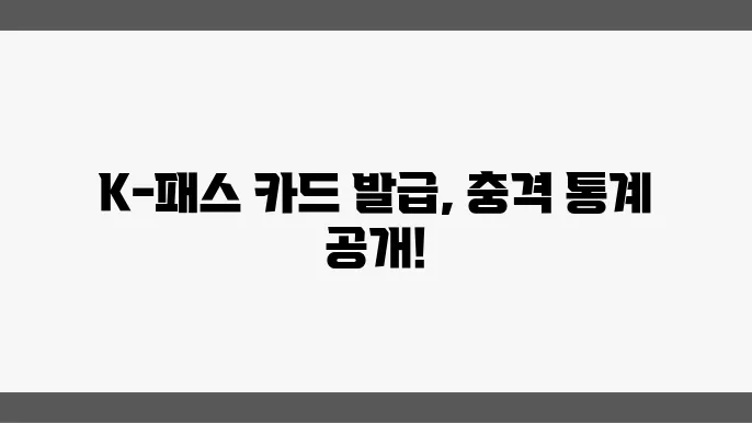 K-패스 카드 발급 현황 11월 말 기준 발급 건수