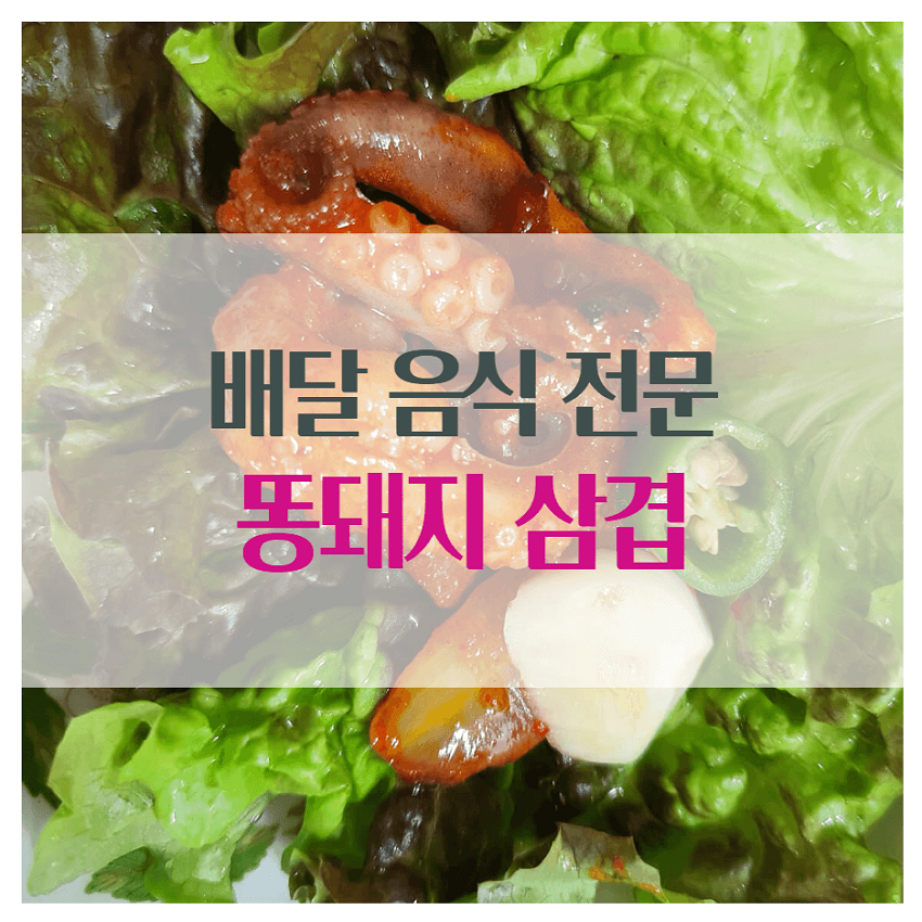  배달음식 전문, '똥돼지 삼겹'