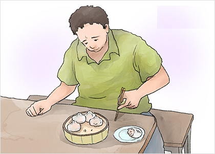  만두 한 접시