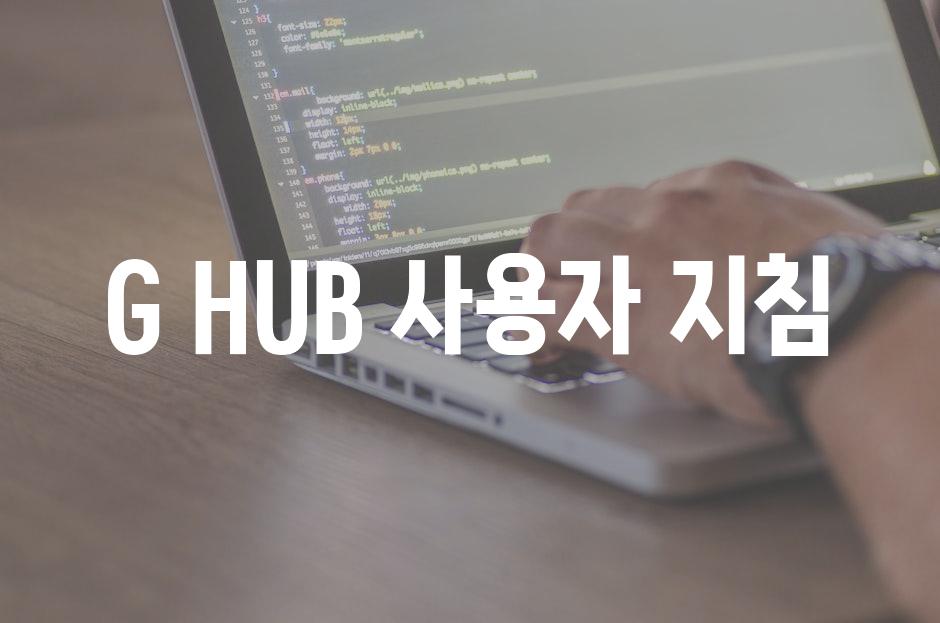 G HUB 사용자 지침