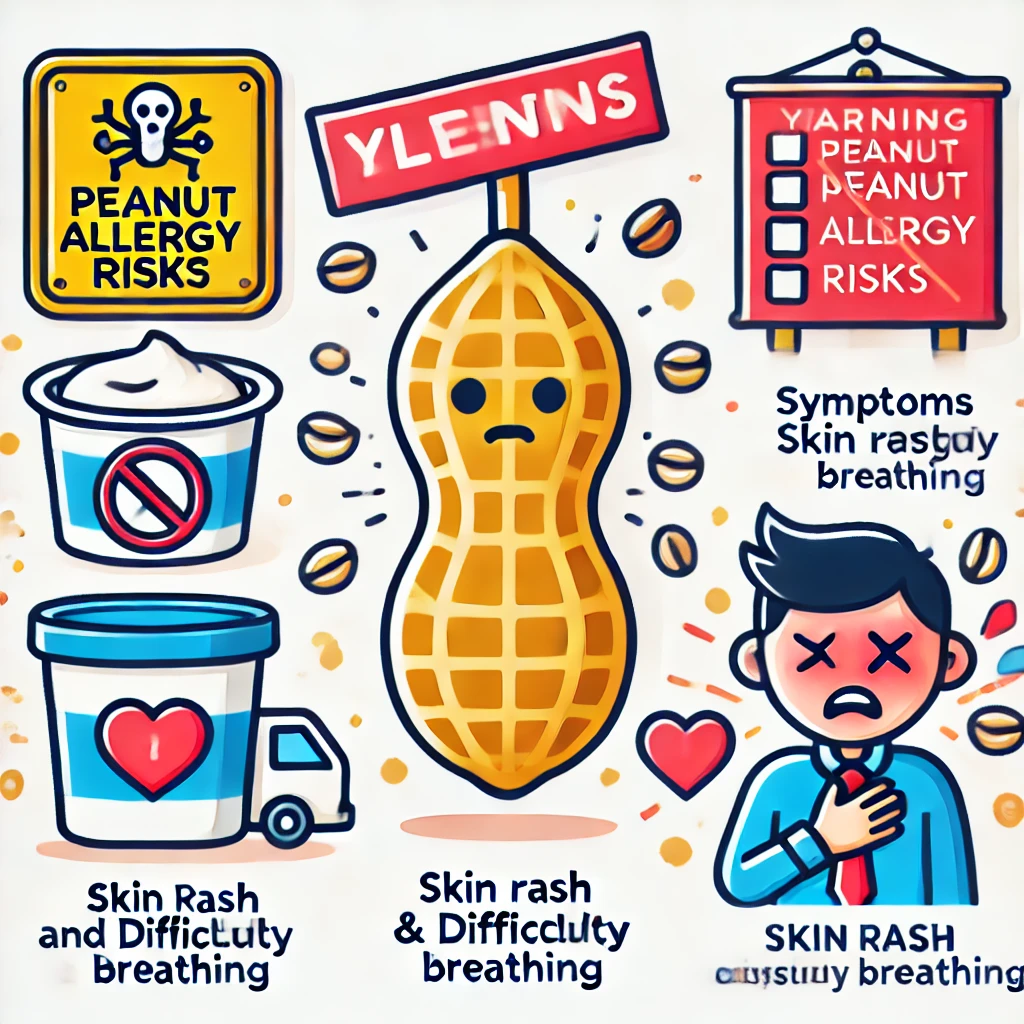 땅콩과 요거트를 섞어 먹을 때 생길 수 있는 부작용과 주의 사항 - 2. 땅콩 알레르기와 관련된 문제