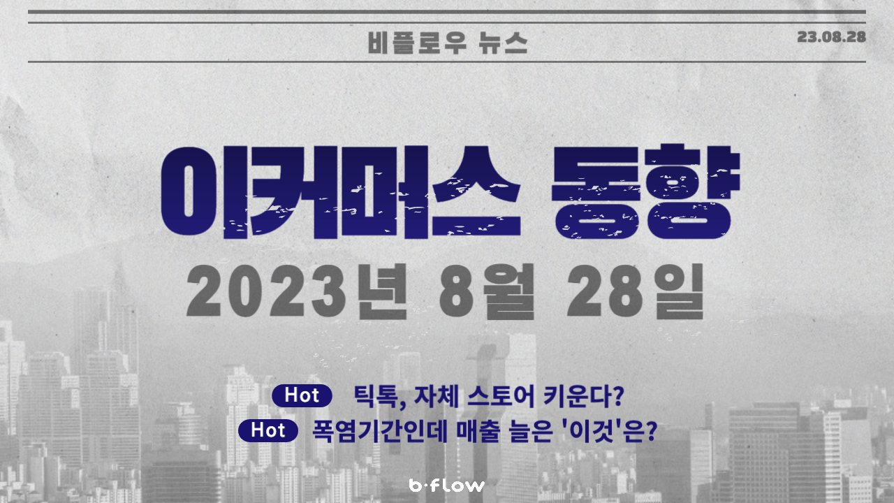  [데일리 이커머스 뉴스] 23.08.28 이커머스 동향 한 눈에 보기!