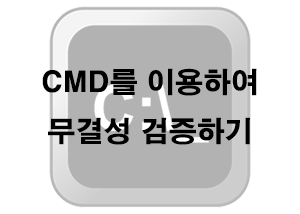  CMD를 이용하여 무결성 검증하기