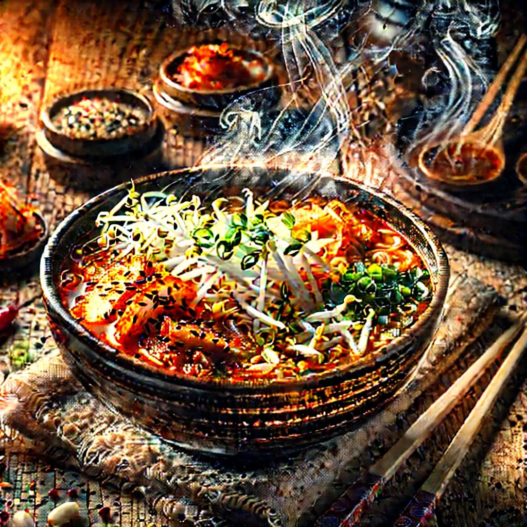 야식하면 라면 .김치 콩나물 넣어 아삭하게~