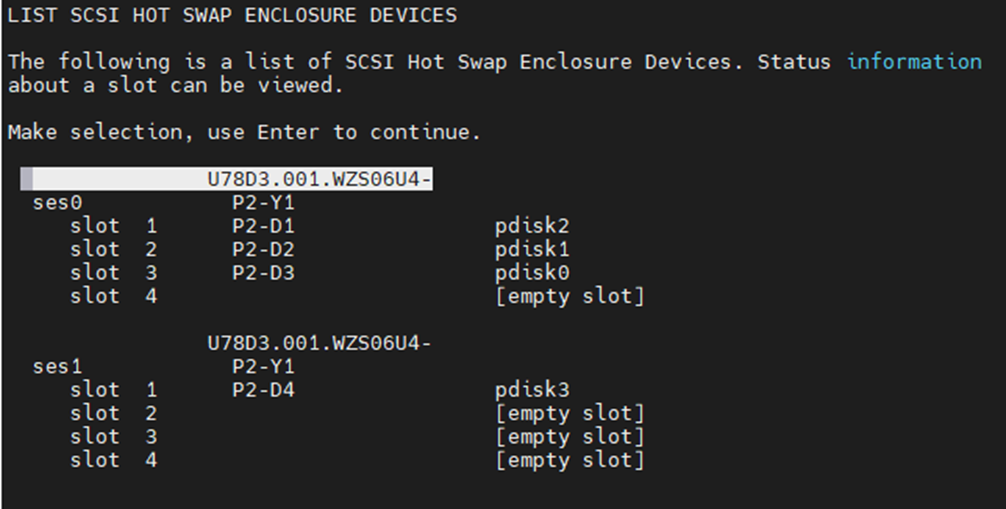 SSD Hardware 위치 Location Code 화면