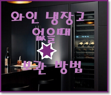  와인 보관방법 5가지  ( 와인냉장고 없을때 보관방법 )