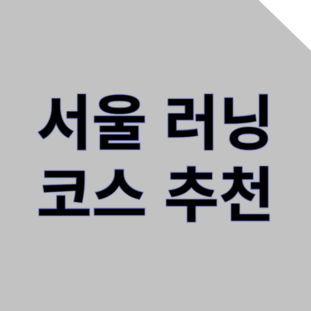 서울에서 뛰기 좋은 러닝 코스 추천
