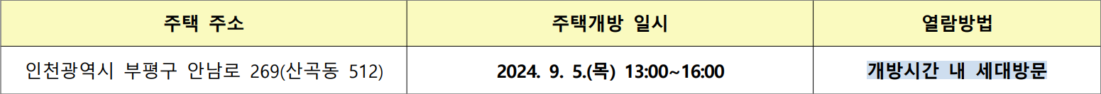 인천부평구-산곡푸르지오-1차주택개방