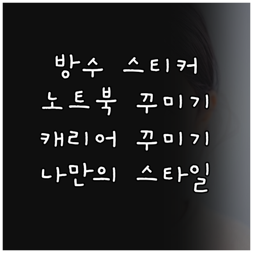 방수 스티커로 노트북, 캐리어 꾸미기