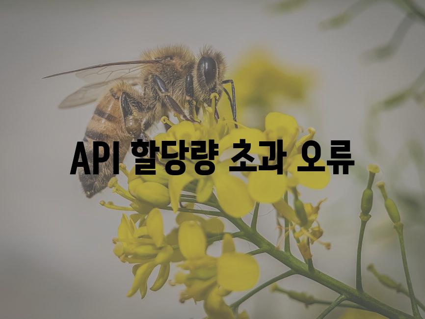 API 할당량 초과 오류 9