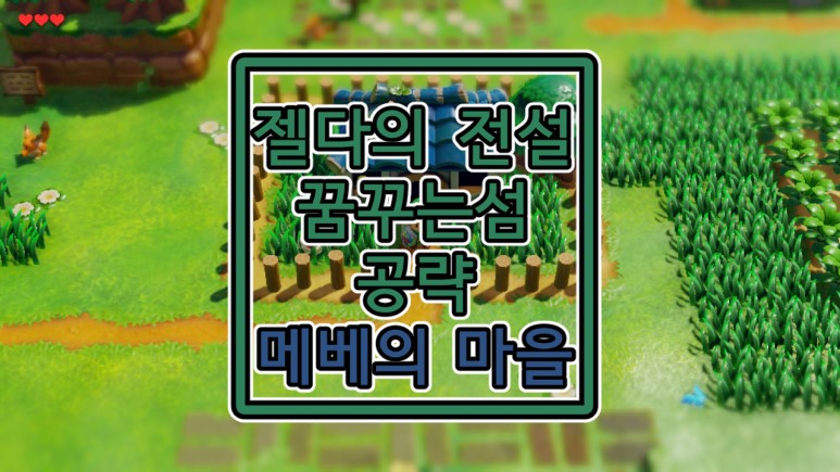  젤다의 전설 꿈꾸는 섬 공략 첫번째, 메베의 마을 - 신비한 숲
