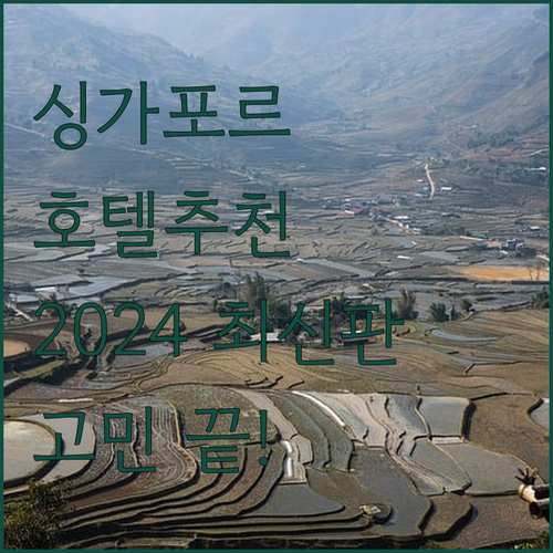 2024 최신판 싱가포르 호텔 선택 