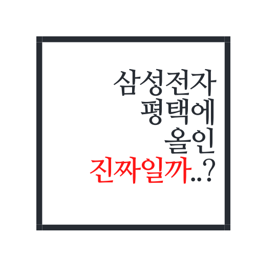  삼성전자 평택에 올인?! 진실을 알아보자.txt