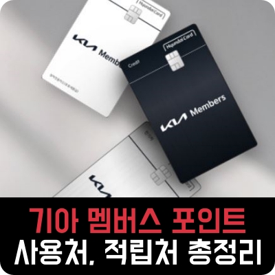 기아 자동차 멤버스 포인트 사용처, 적립처 기아 자동차 멤버스 포인트 사용처, 적립처