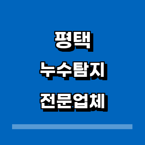 평택시 누수탐지