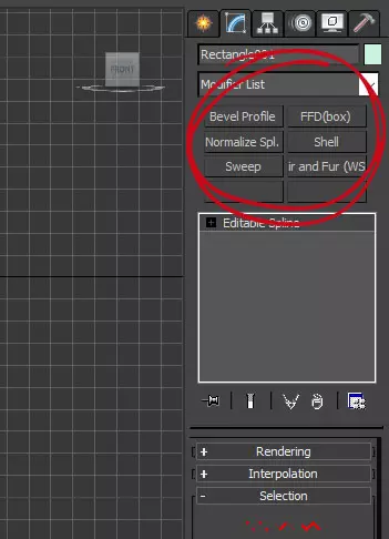 3dsmax Modifier buttons