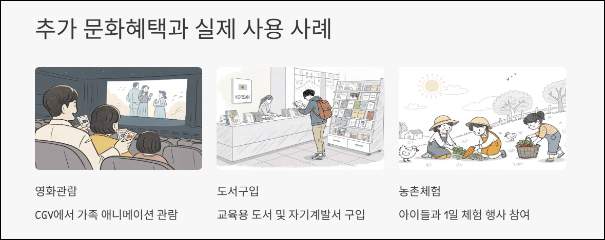 추가 문화혜택과 실제 사용 사례
