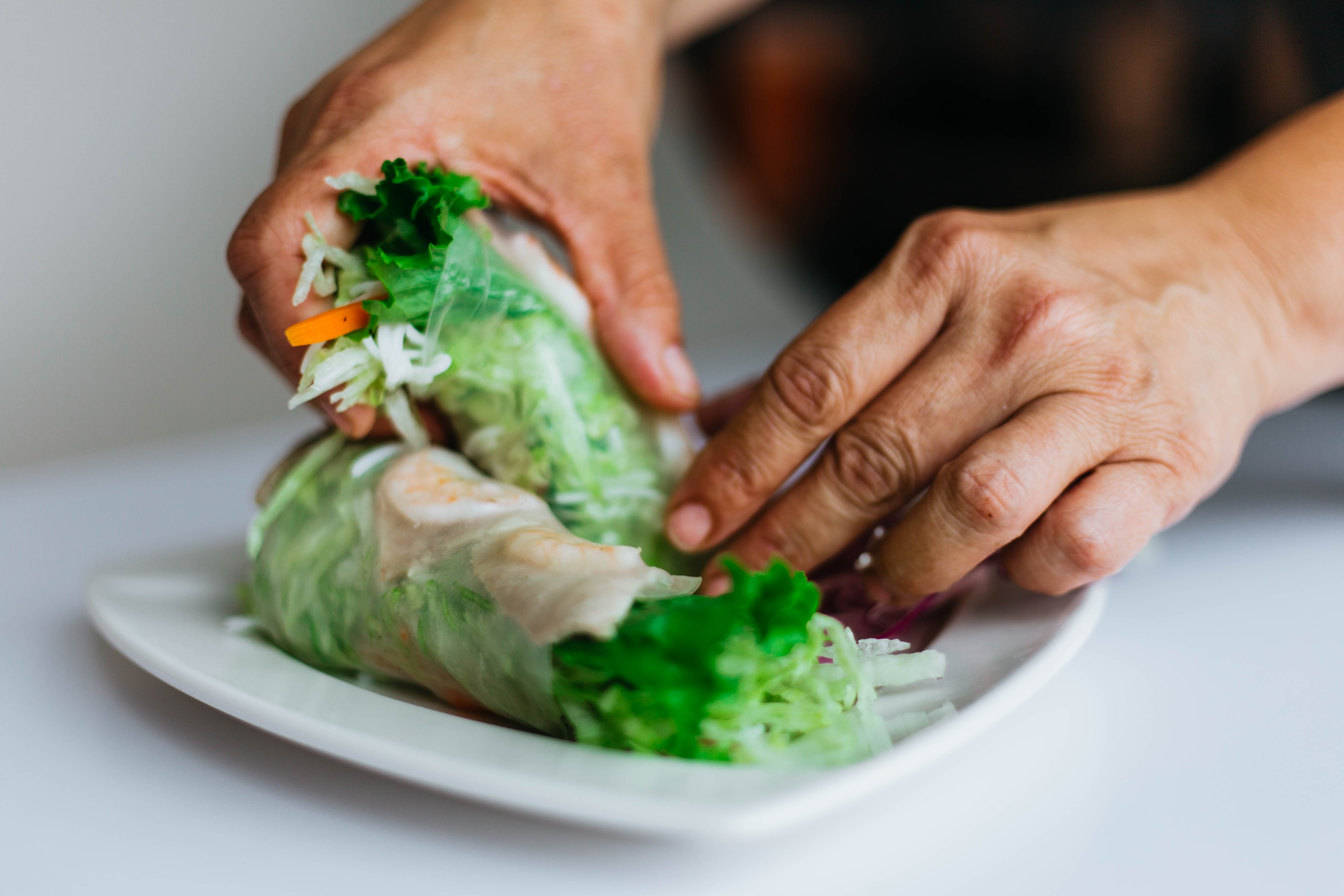  Turkey lettuce wraps with mixed vegetables