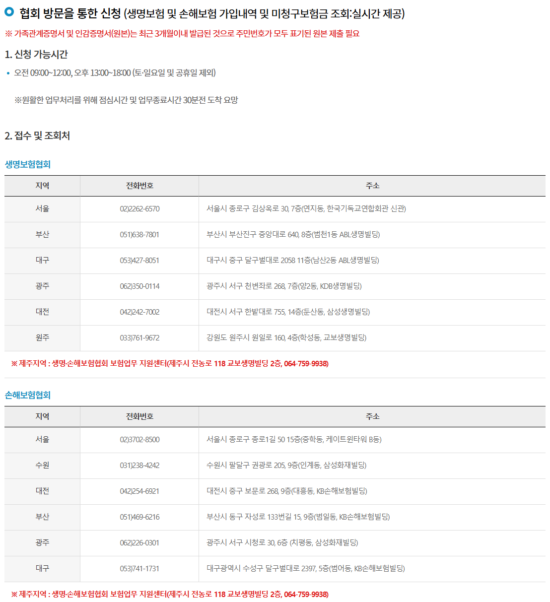 내보험찾아줌 사이트의 조회방법 및 신청방법