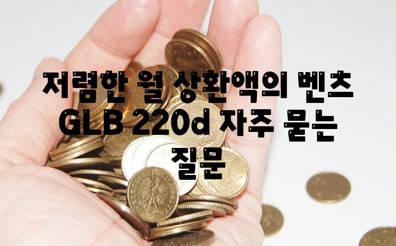 저렴한 월 상환액의 벤츠 GLB 220d 자주 묻는 질문