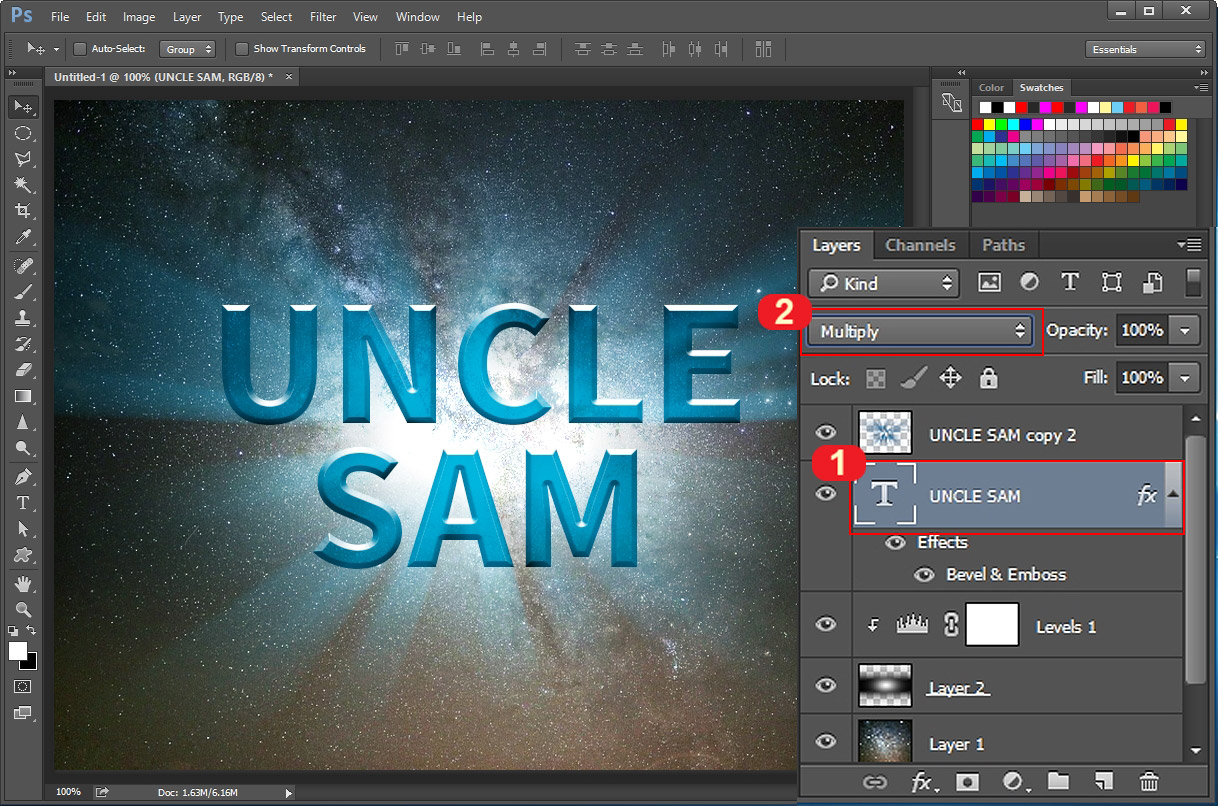 텍스트 빛 효과